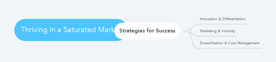 Thriving in a Saturated Market mindmap